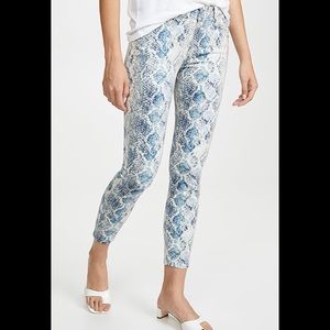 7 for all mankind snakeskin skinny jeans